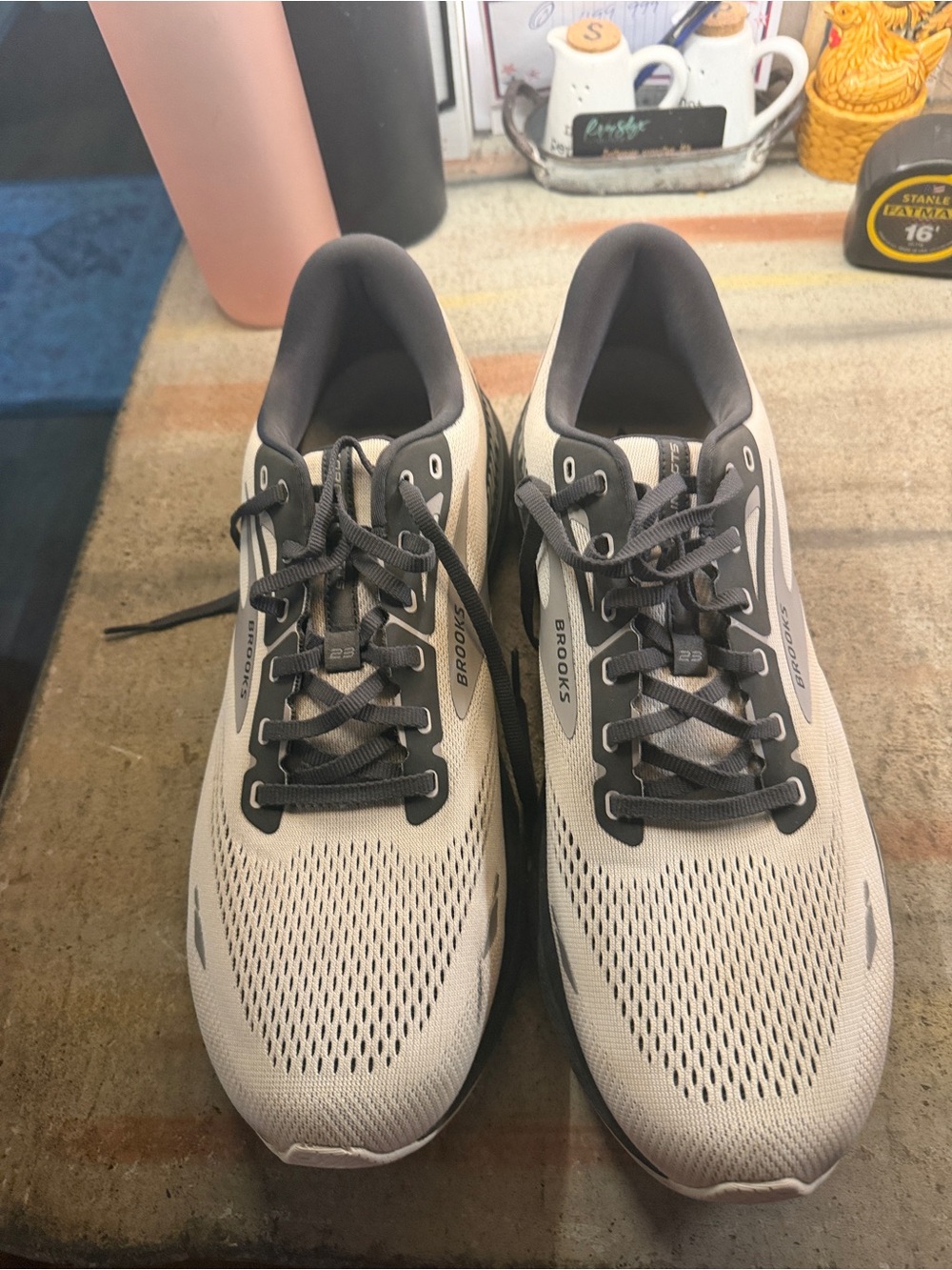Brooks Men’s Athletic Shoes - Light Gray and Black